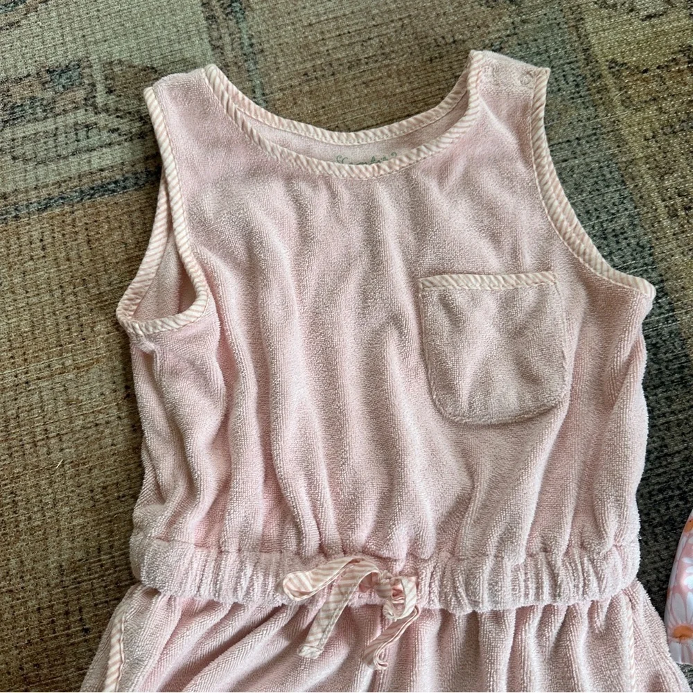NWT Serendipity Pink Sunflower Bathing Suit and Cover Up sz L
